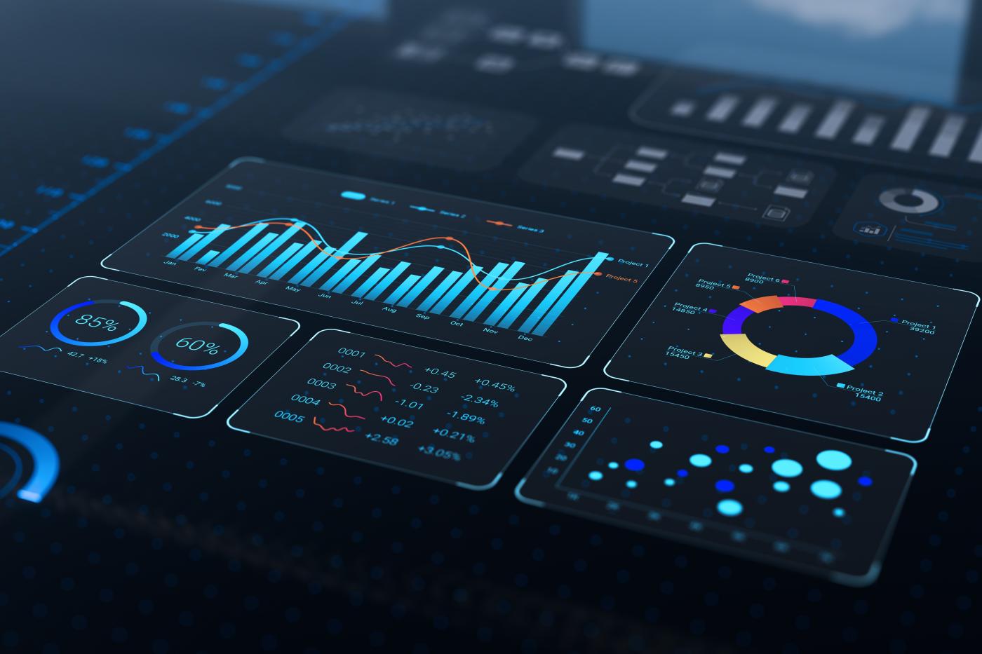 A futuristic display.